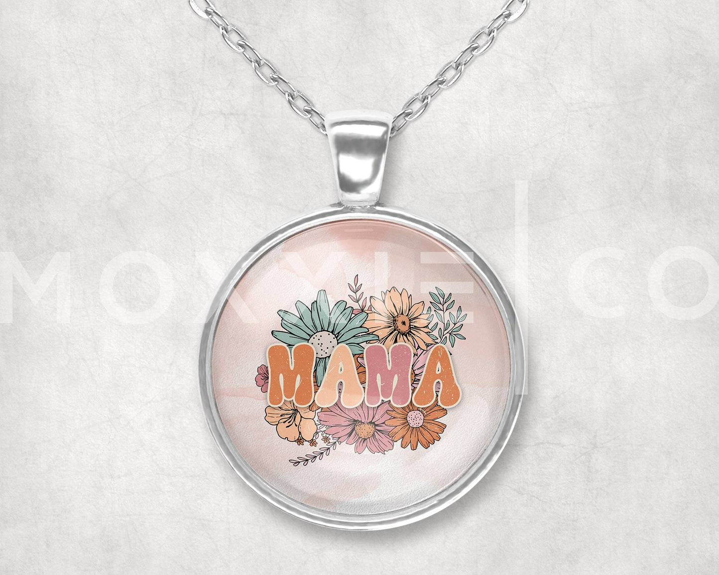 Mama Retro Mental Health Awareness Anxiety Pendant Necklace Jewelry // Gifts for Her // Best Friend Gift // Popular Now // Keychain