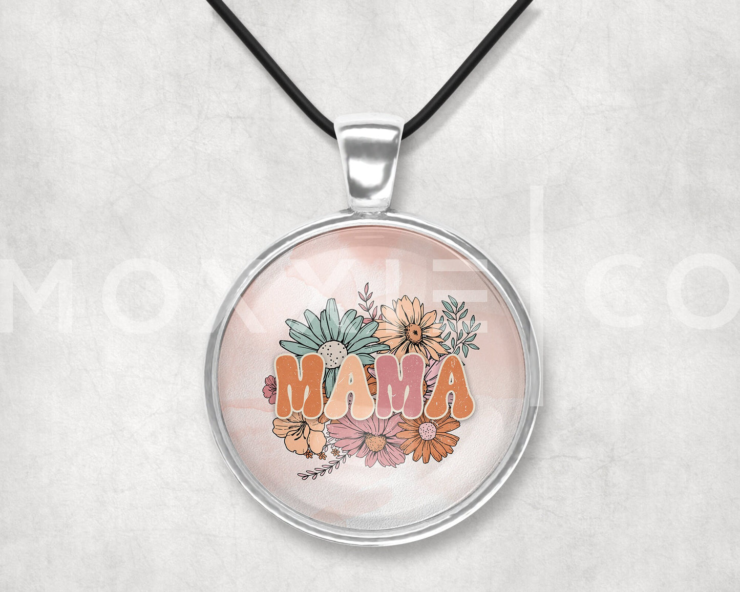 Mama Retro Mental Health Awareness Anxiety Pendant Necklace Jewelry // Gifts for Her // Best Friend Gift // Popular Now // Keychain