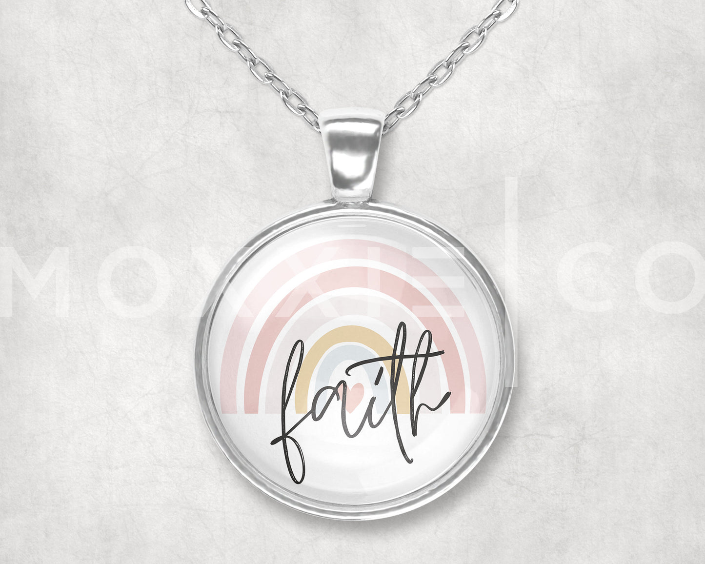 Faith Rainbow Mental Health Awareness Pendant Necklace Jewelry // Gifts for Her // Best Friend Gift // Spiritual // Keychain