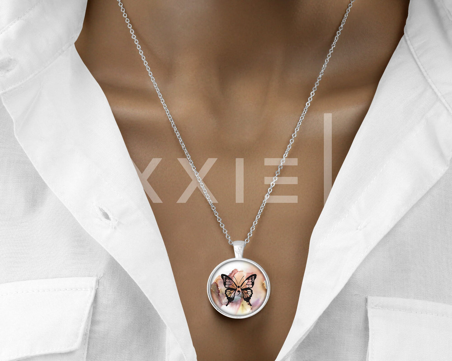 Butterfly Semicolon ; Mental Health Suicide Awareness Pendant Necklace Jewelry // Gifts for Her // Best Friend Gift // Keychain