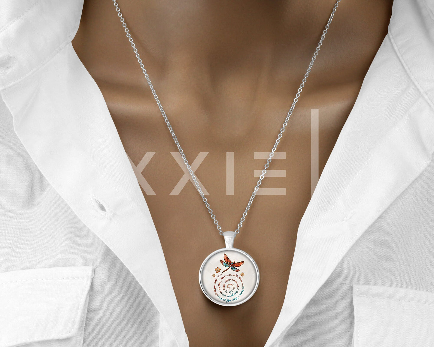 Dragonfly The Rule of Three Mental Health Awareness Pendant Necklace Jewelry // Gifts for Her // Best Friend Gift // Popular Now // Keychain