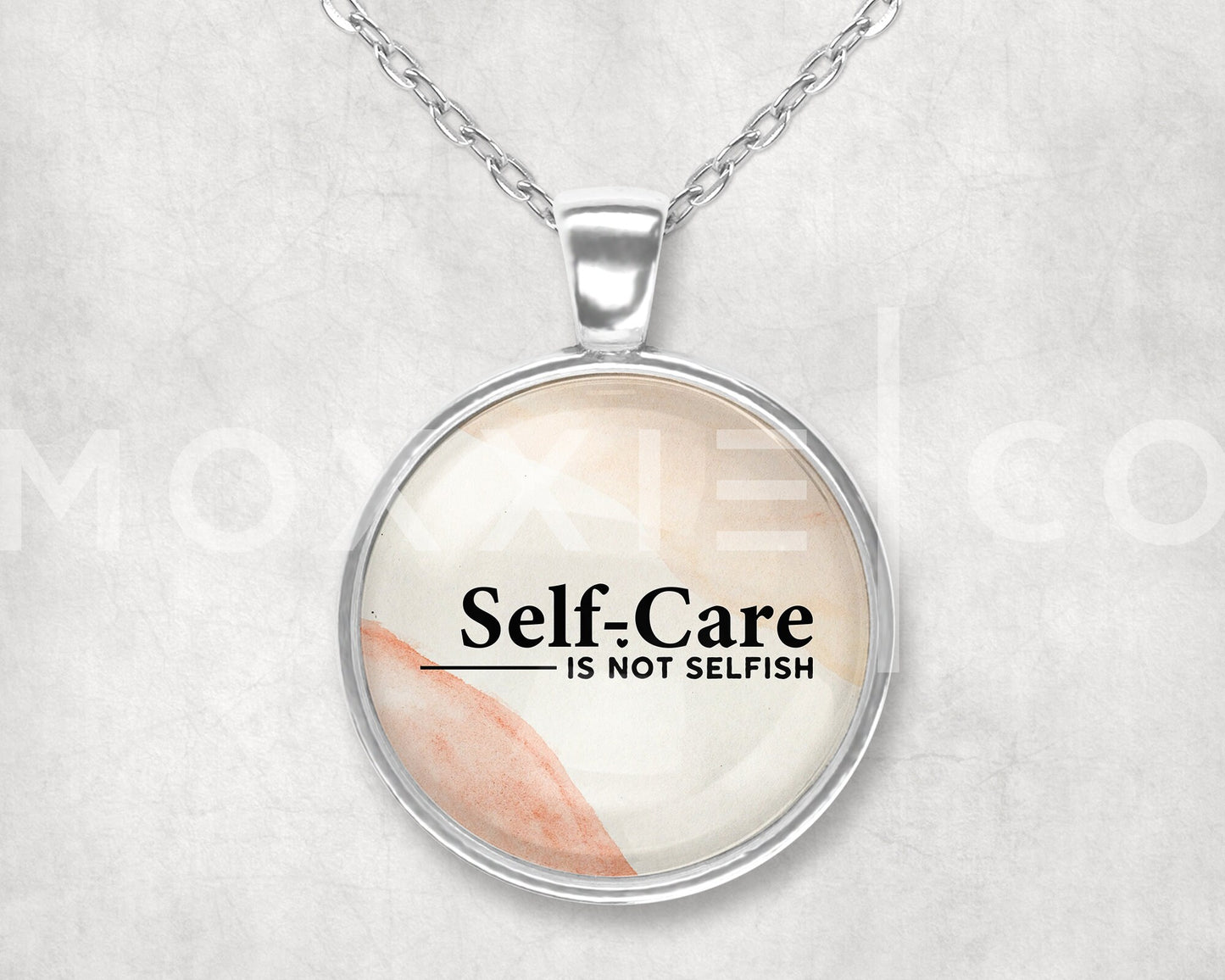 Self Care is Not Selfish Mental Health Anxiety Depression ADHD Awareness Support Pendant Necklace Jewelry // Gifts for Her // Keychain