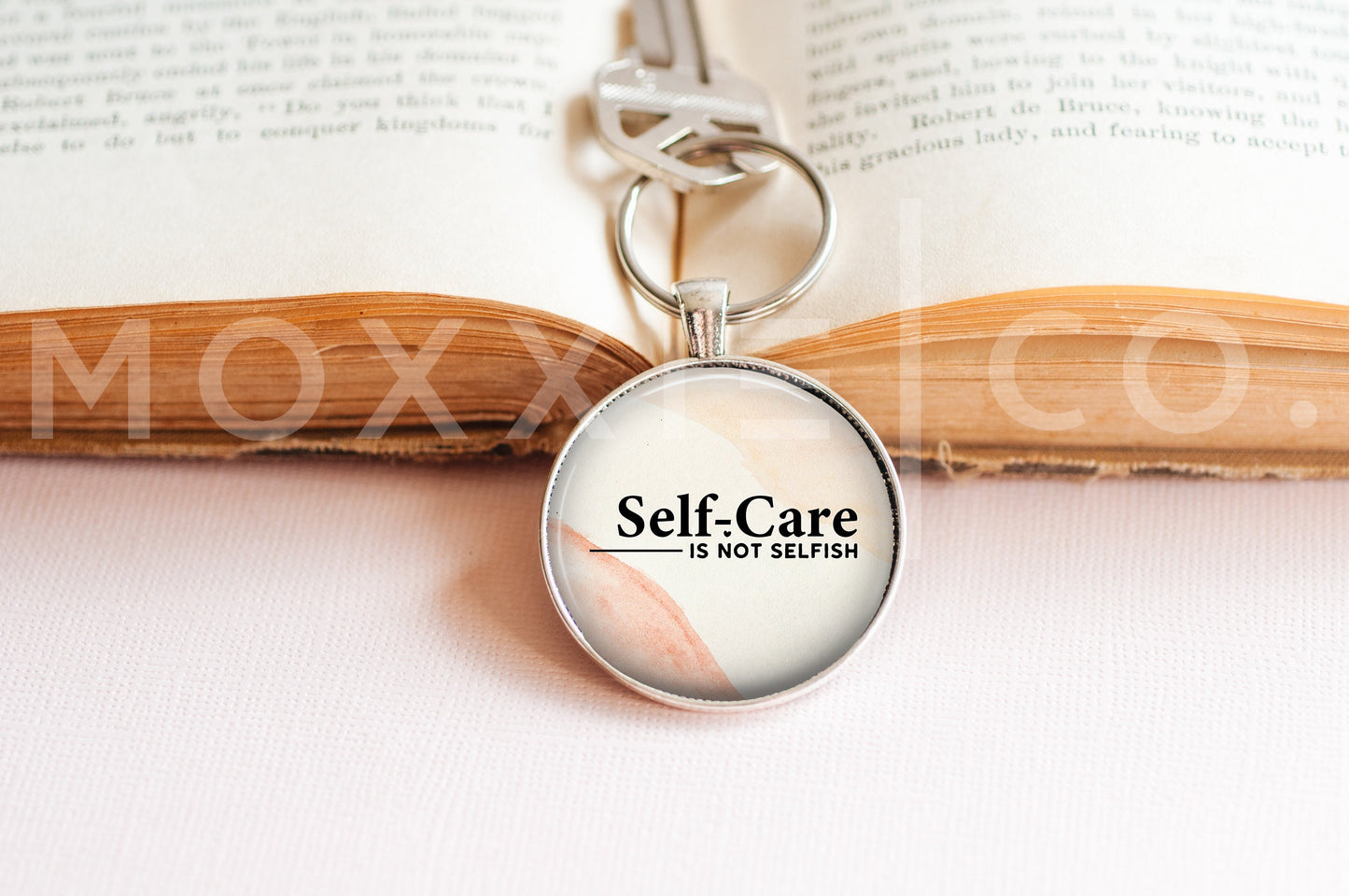 Self Care is Not Selfish Mental Health Anxiety Depression ADHD Awareness Support Pendant Necklace Jewelry // Gifts for Her // Keychain