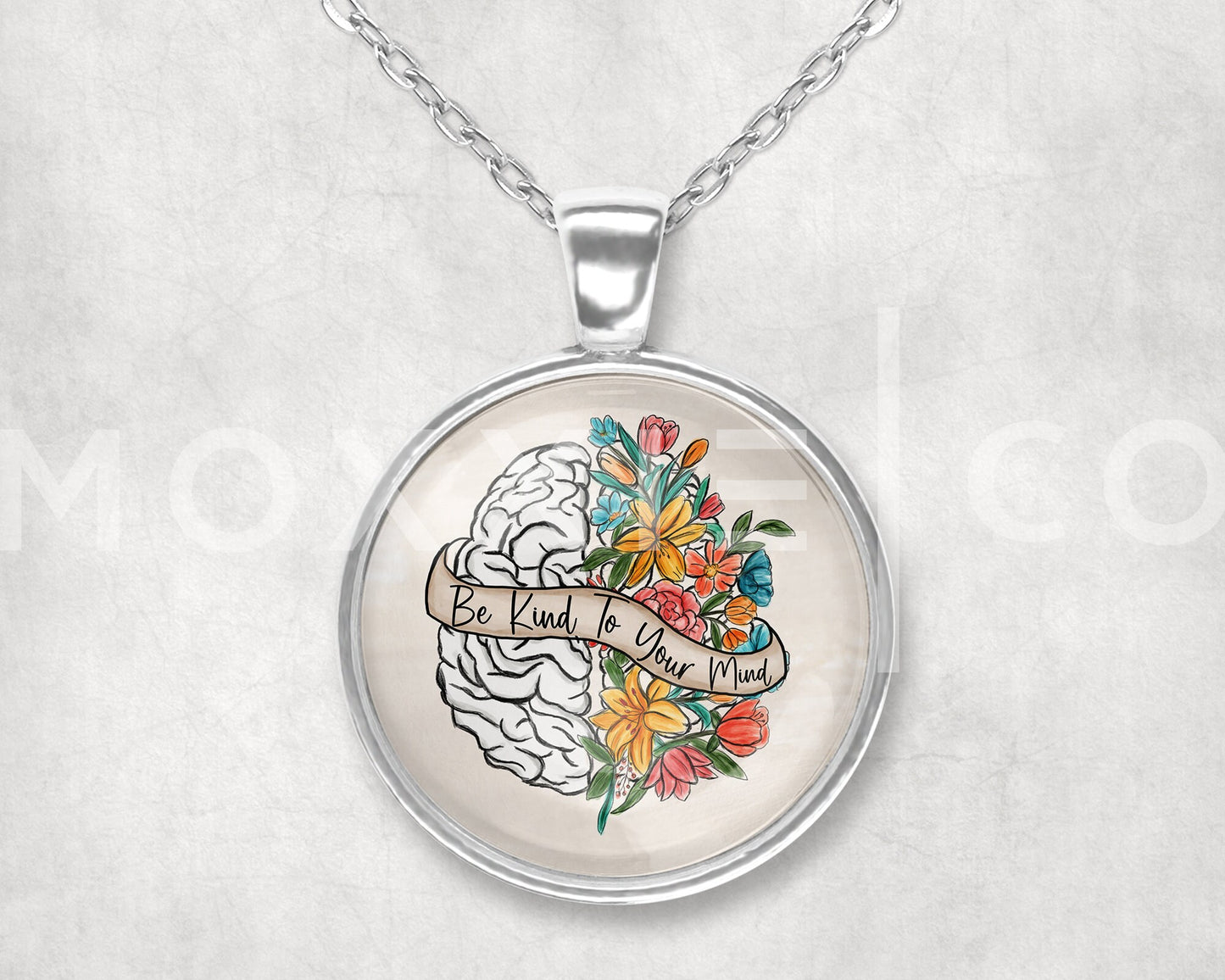Be Kind to Your Mind Mental Health Awareness Pendant Necklace Jewelry // Gift for Her // Best Friend Gift // Popular Now // Keychain