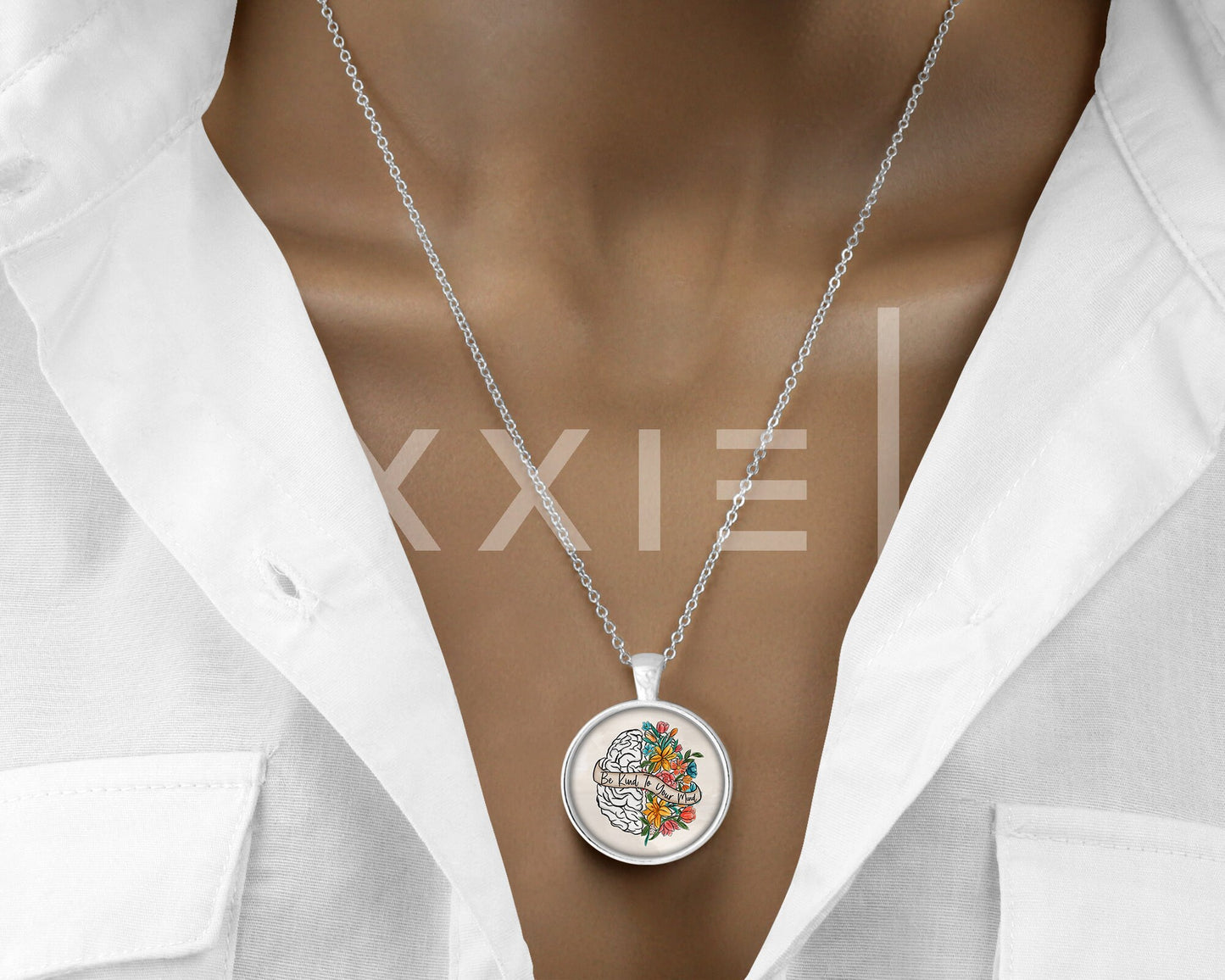 Be Kind to Your Mind Mental Health Awareness Pendant Necklace Jewelry // Gift for Her // Best Friend Gift // Popular Now // Keychain