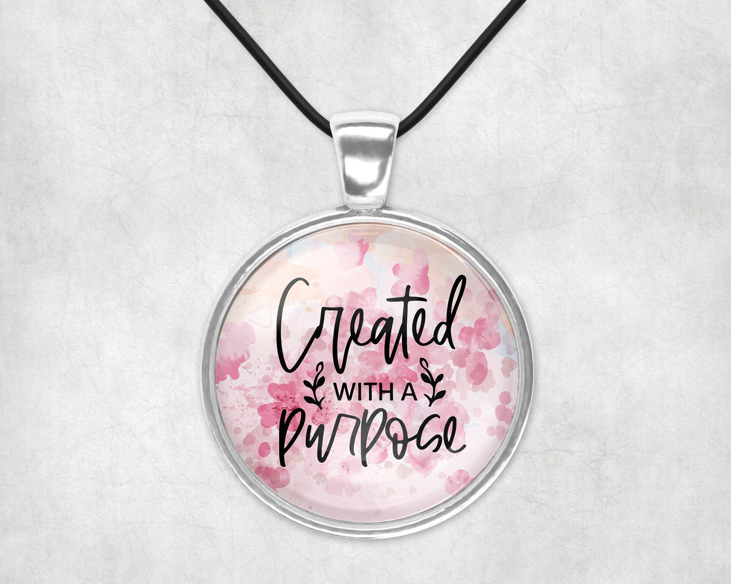 Created With A Purpose Mental Health Anxiety Awareness Pendant Necklace Christian Jewelry // Gifts for Her // Best Friend Gift // Keychain