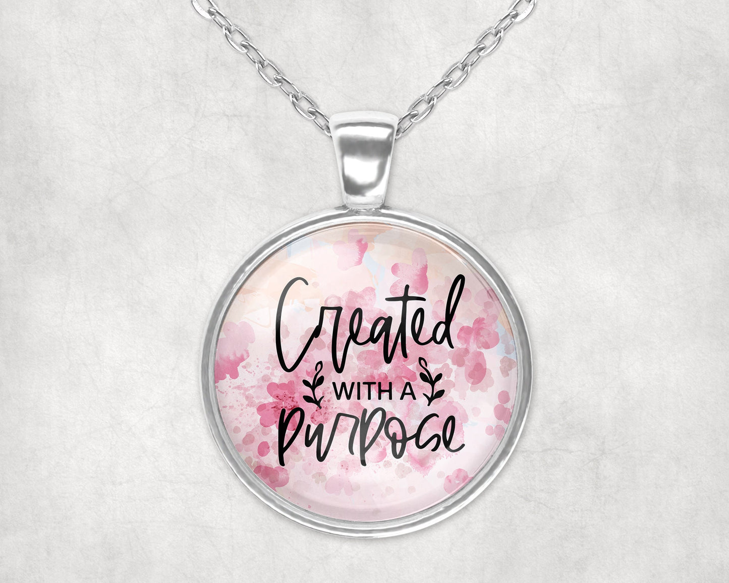 Created With A Purpose Mental Health Anxiety Awareness Pendant Necklace Christian Jewelry // Gifts for Her // Best Friend Gift // Keychain