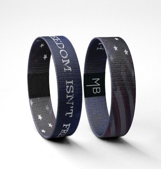 Freedom Isn't Free Motivational Wristband Reversible Bracelet // Gifts for Her // Gifts for Him / Inspirational Gifts