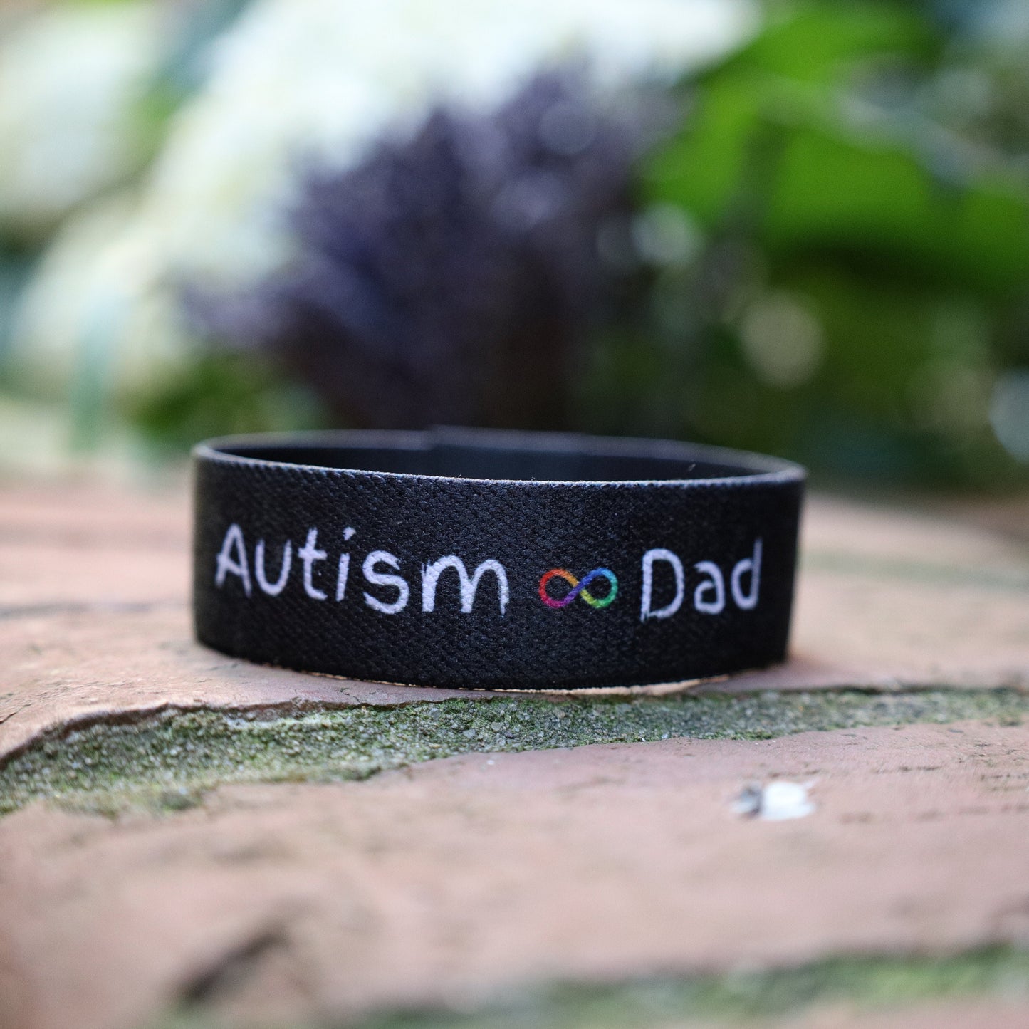 Autism Dad Motivational Awareness Wristband Reversible Bracelet // Gifts for Him // Inspirational Gifts // Love Needs No Words