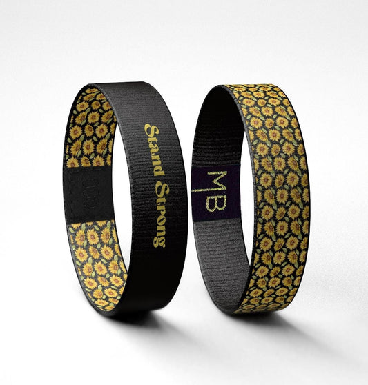 Stand Strong sunflowers wristband // Motivational Wristband Bracelet // Gifts for Her // Gifts for Him // Inspirational Gifts