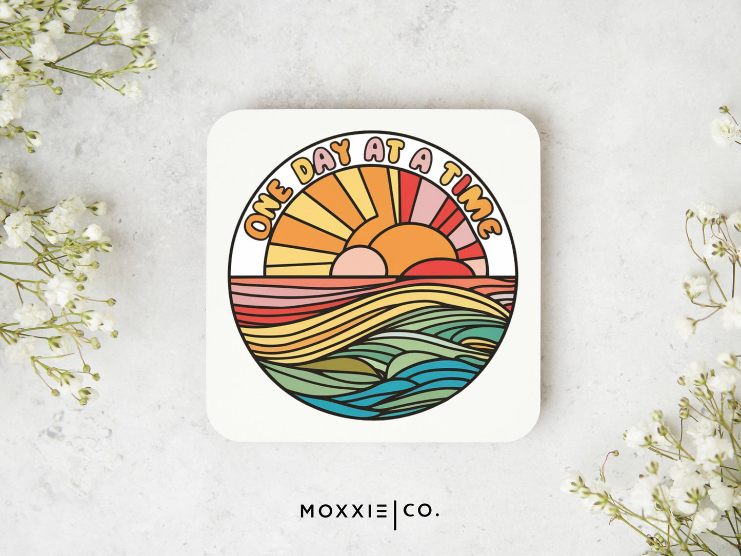 One Day at a Time Motivational Magnet | Inspirational Gift for Hope & Calm - Moxxie Co.