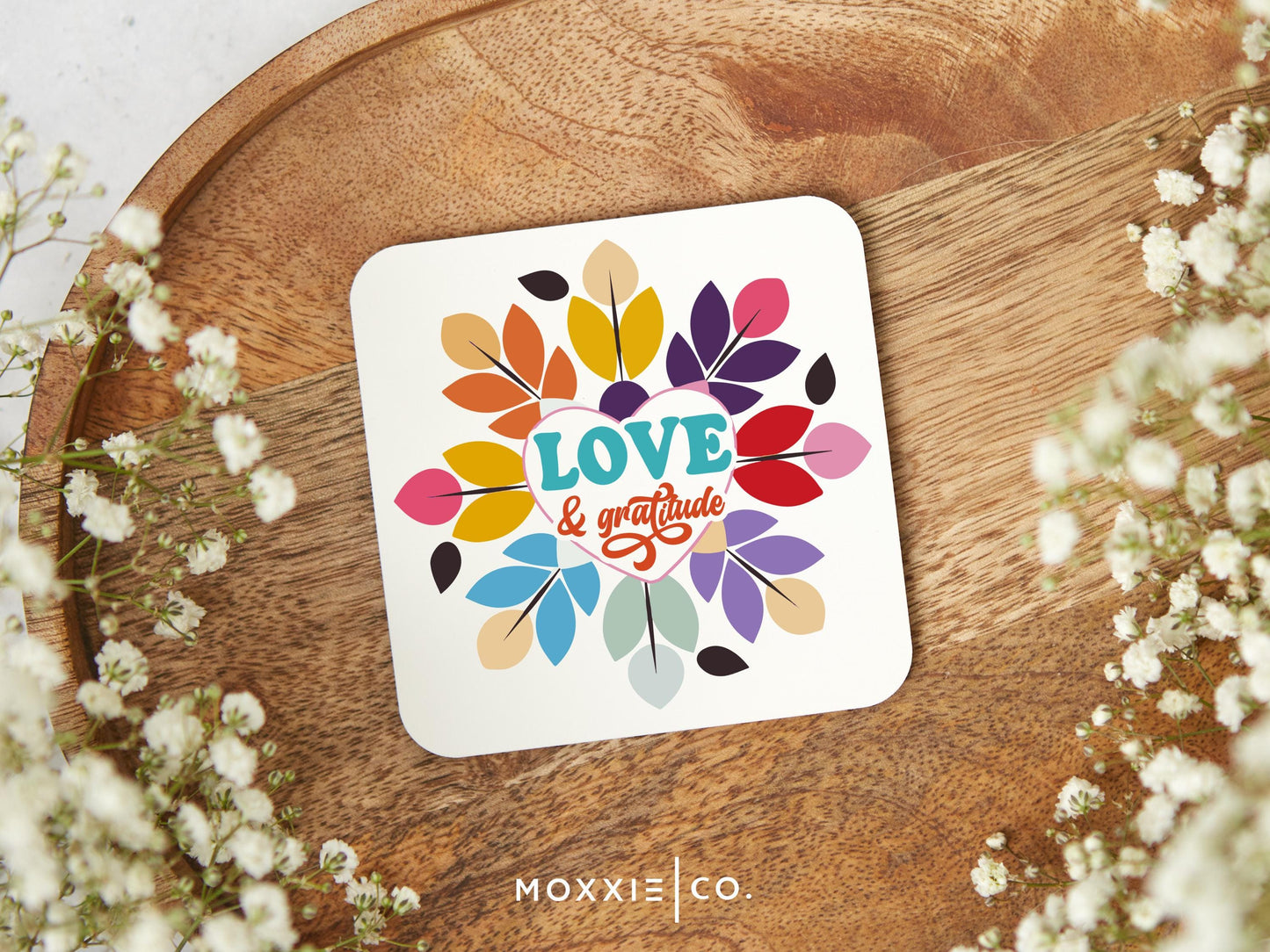 Love & Gratitude Motivational Magnet | Uplifting Gift for Home or Office - Moxxie Co.