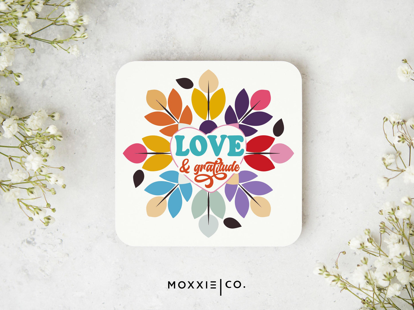 Love & Gratitude Motivational Magnet | Uplifting Gift for Home or Office - Moxxie Co.