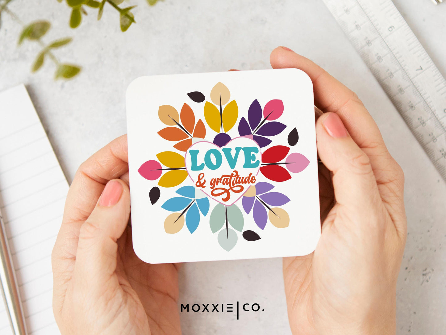 Love & Gratitude Motivational Magnet | Uplifting Gift for Home or Office - Moxxie Co.