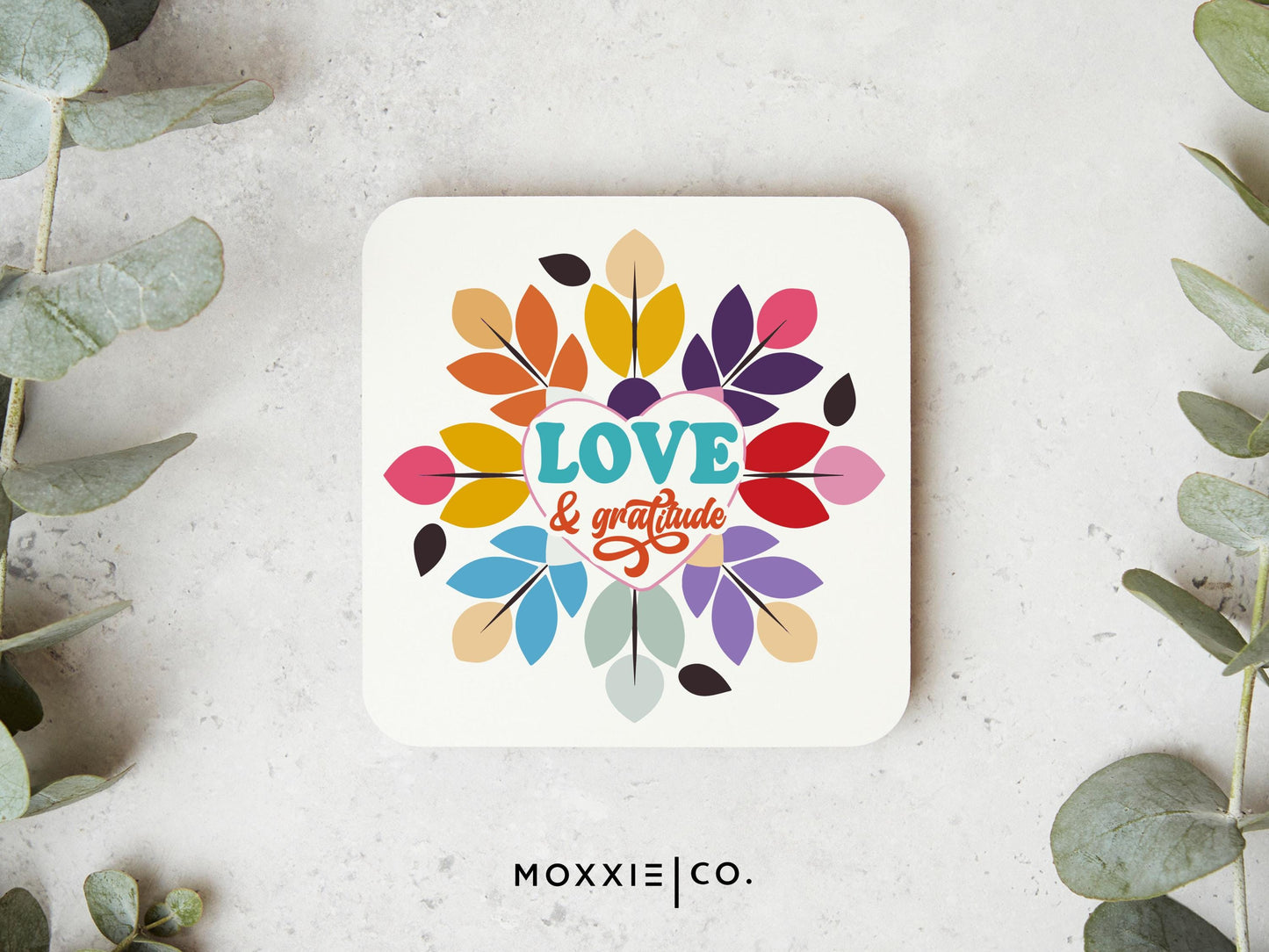 Love & Gratitude Motivational Magnet | Uplifting Gift for Home or Office - Moxxie Co.