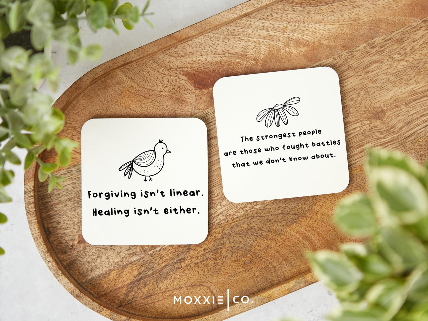Forgiving Isnt Linear. Healing Isnt Either. Minimalist Motivational Magnet | Encouraging Gift - Moxxie Co.