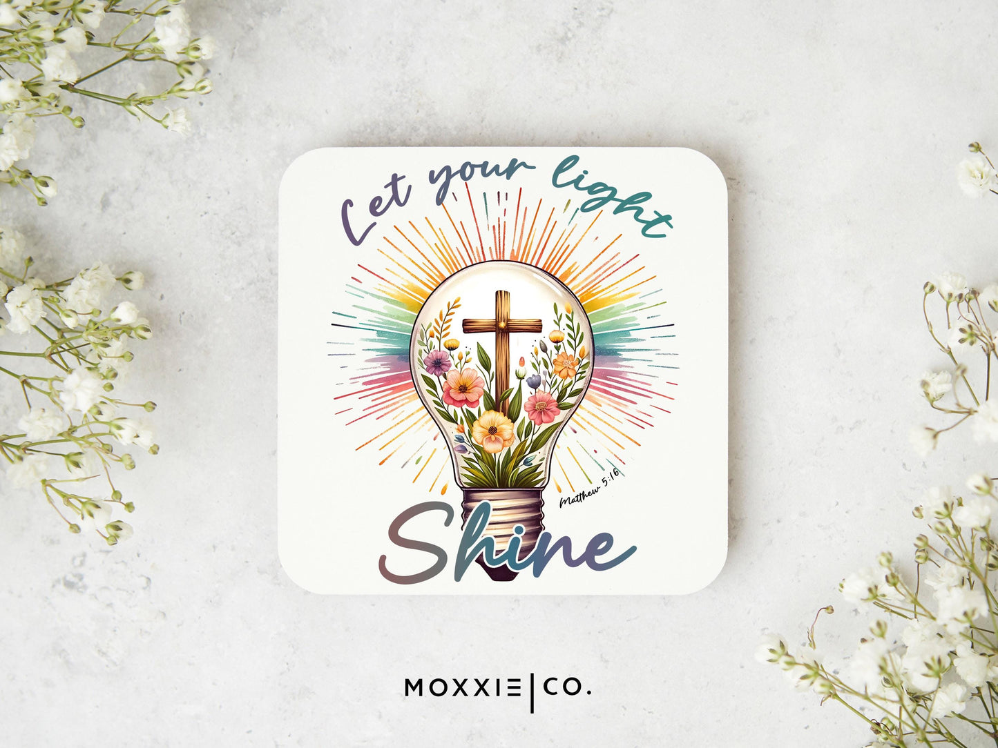 Let Your Light Shine Matthew 5:16 Motivational Magnet | Inspirational Gift - Moxxie Co.