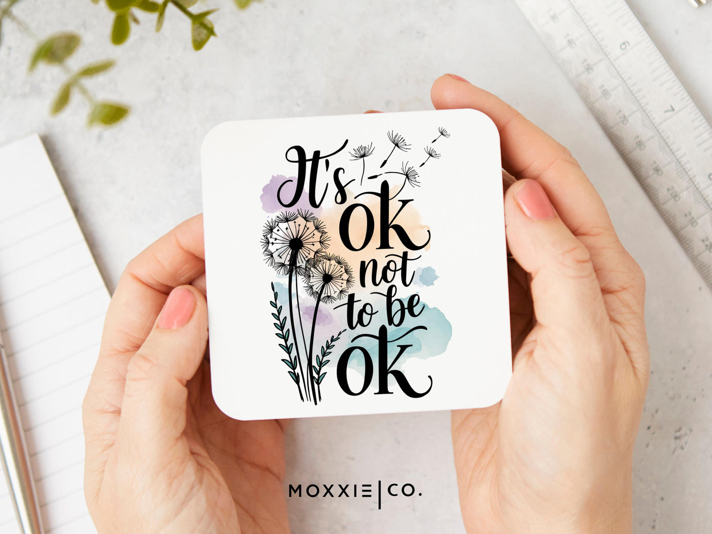 Its Ok Not to Be Ok Motivational Magnet | Mental Health Awareness Gift - Moxxie Co.