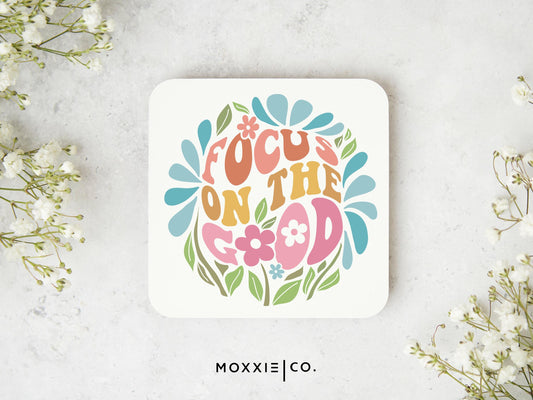 Focus on the Good" Motivational Magnet | Mental Health Awareness Uplifting Gift - Moxxie Co.