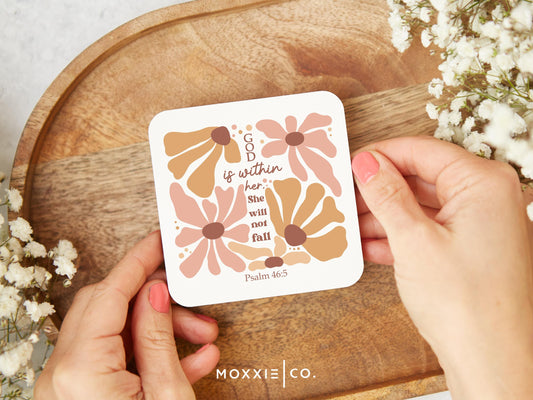 God is Within Her Psalm 46:5 Motivational Magnet | Bible Verse Inspirational Gift for Women - Moxxie Co.