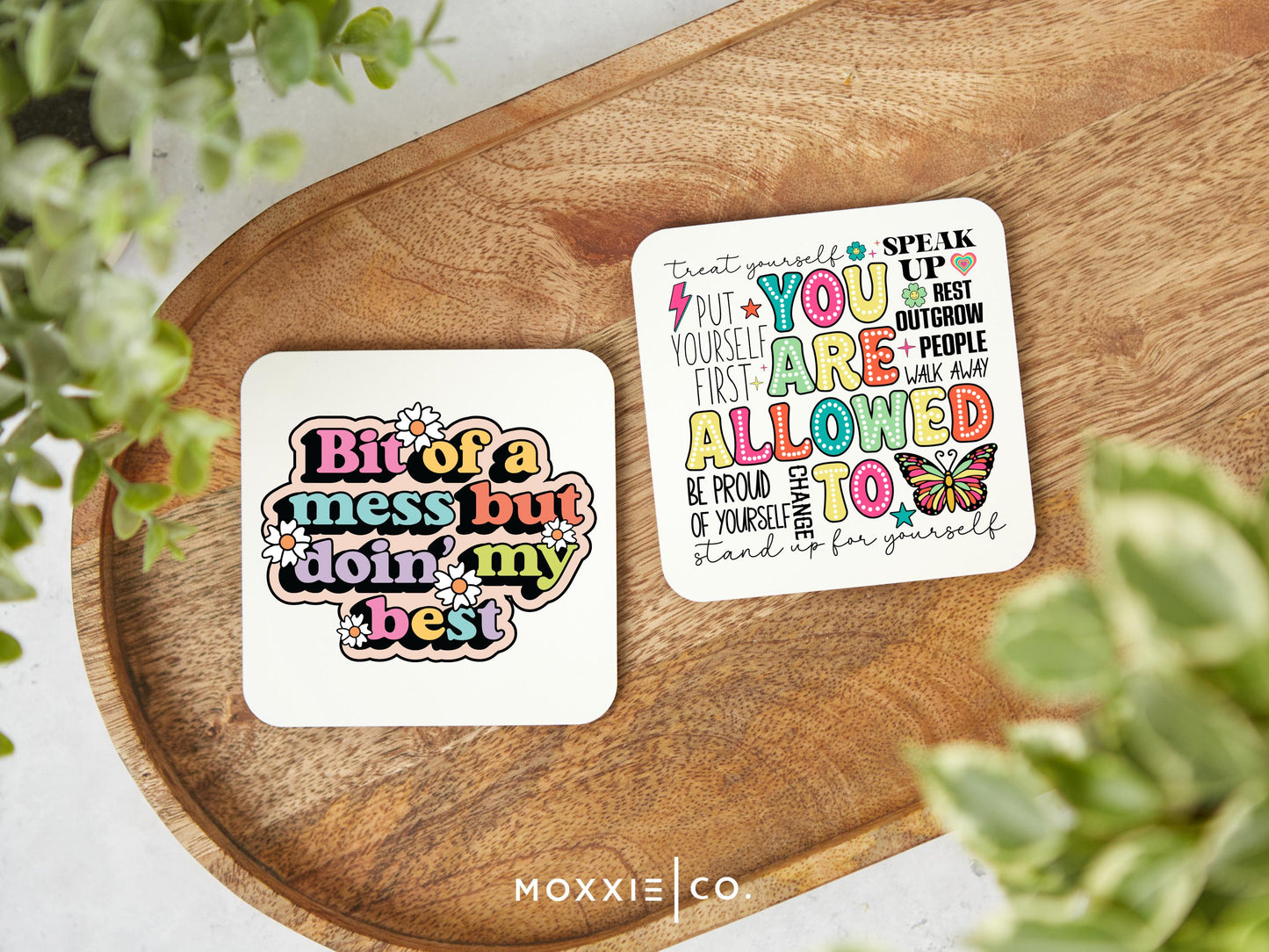 Bit of a Mess but Doin' My Best Motivational Magnet | Mental Health Support Uplifting Gift - Moxxie Co.