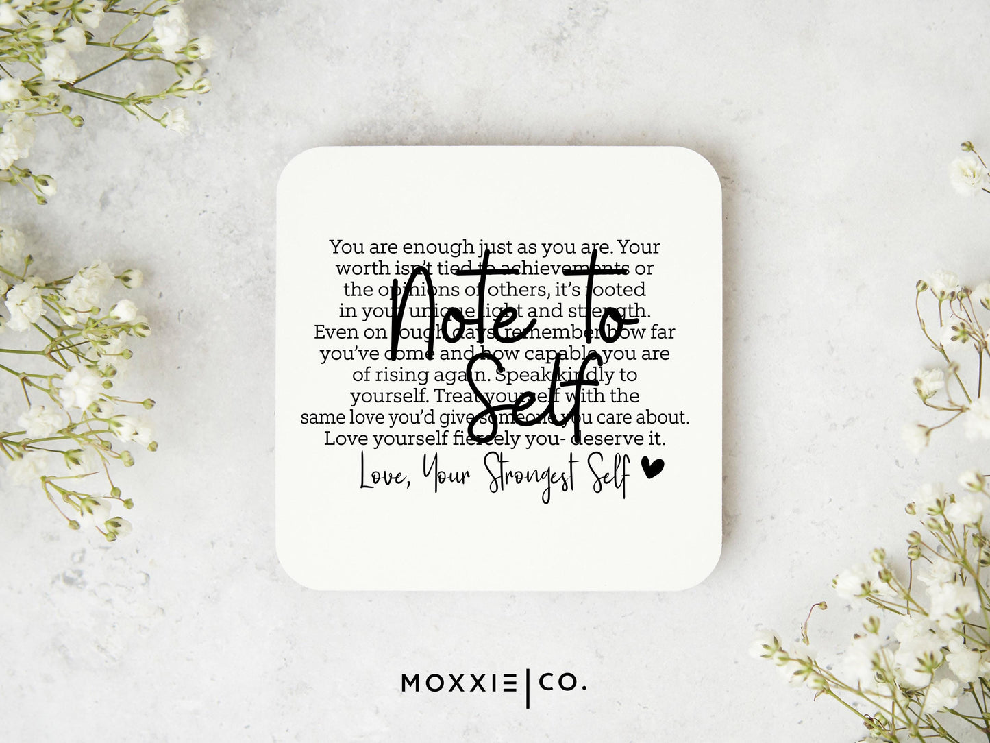 Note to Self Minimalistic Motivational Magnet | Inspirational Gift - Moxxie Co.