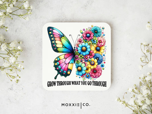 Grow Through What You Go Through Butterfly Bible Verse Motivational Magnet | Inspirational Gift - Moxxie Co.