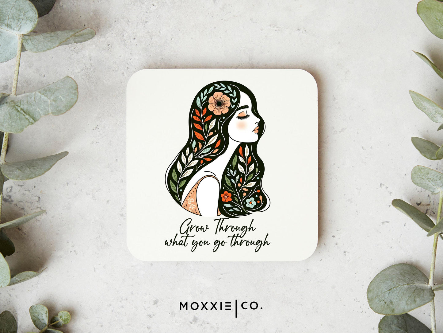 Grow Through What You Go Through Boho Motivational Magnet | Inspirational Gift - Moxxie Co.