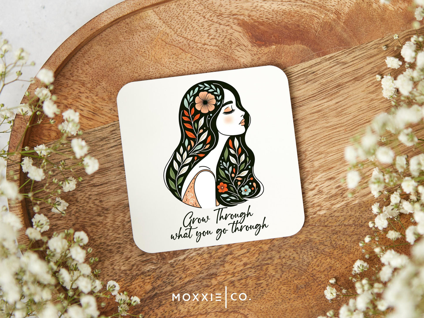 Grow Through What You Go Through Boho Motivational Magnet | Inspirational Gift - Moxxie Co.