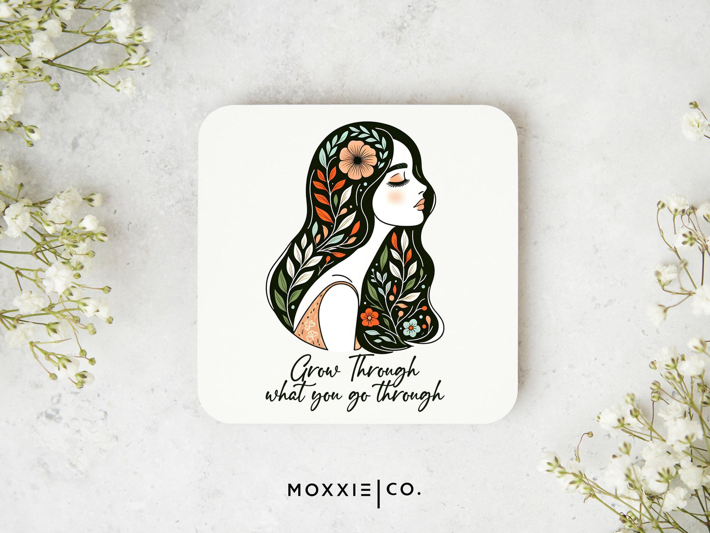 Grow Through What You Go Through Boho Motivational Magnet | Inspirational Gift - Moxxie Co.