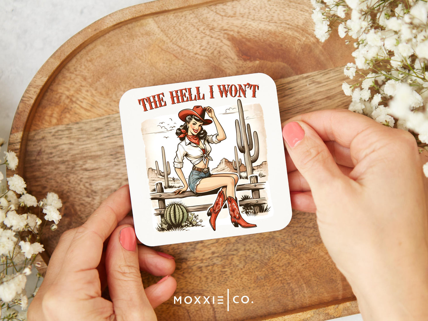 The Hell I Won't Sassy Funny Retro Motivational Magnet | Inspirational Gift - Moxxie Co.