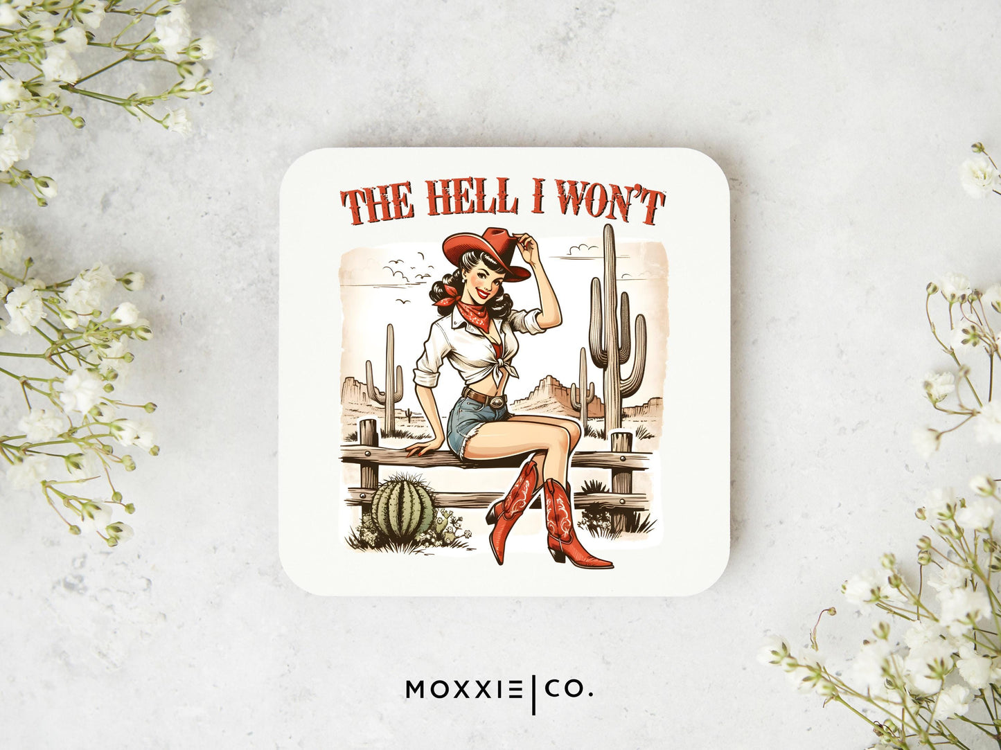 The Hell I Won't Sassy Funny Retro Motivational Magnet | Inspirational Gift - Moxxie Co.