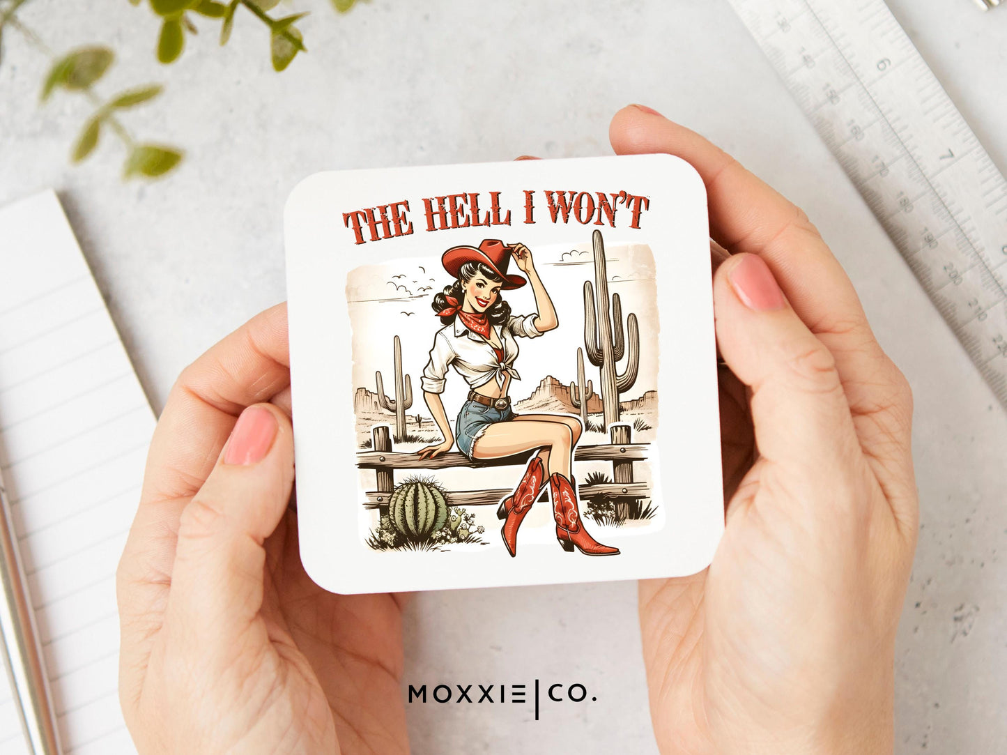 The Hell I Won't Sassy Funny Retro Motivational Magnet | Inspirational Gift - Moxxie Co.