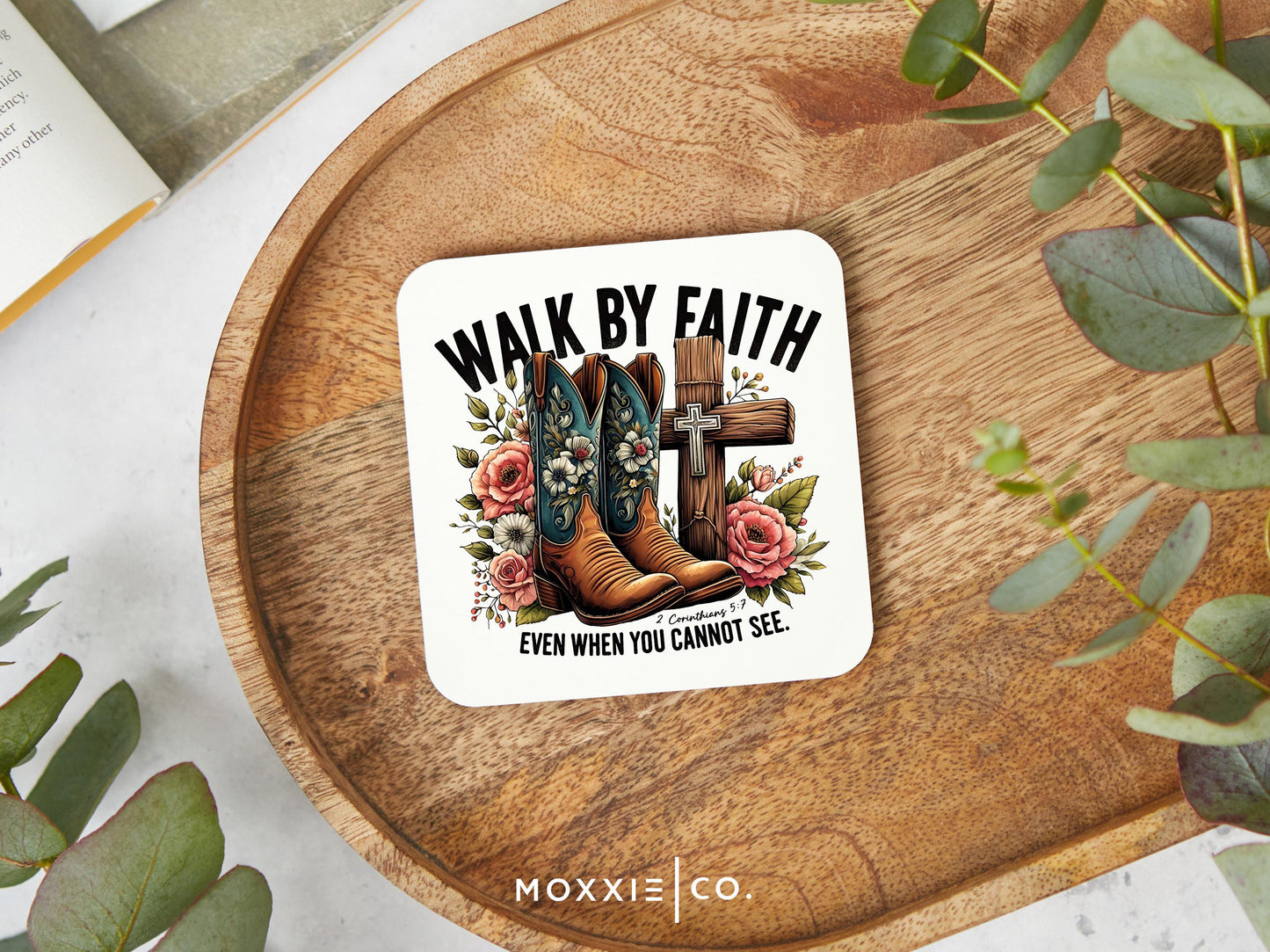Walk By Faith Christian Bible Verse Quote Motivational Magnet | Inspirational Gift - Moxxie Co.
