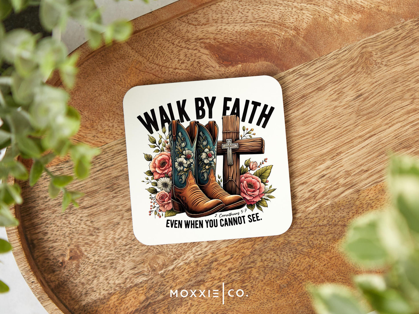 Walk By Faith Christian Bible Verse Quote Motivational Magnet | Inspirational Gift - Moxxie Co.
