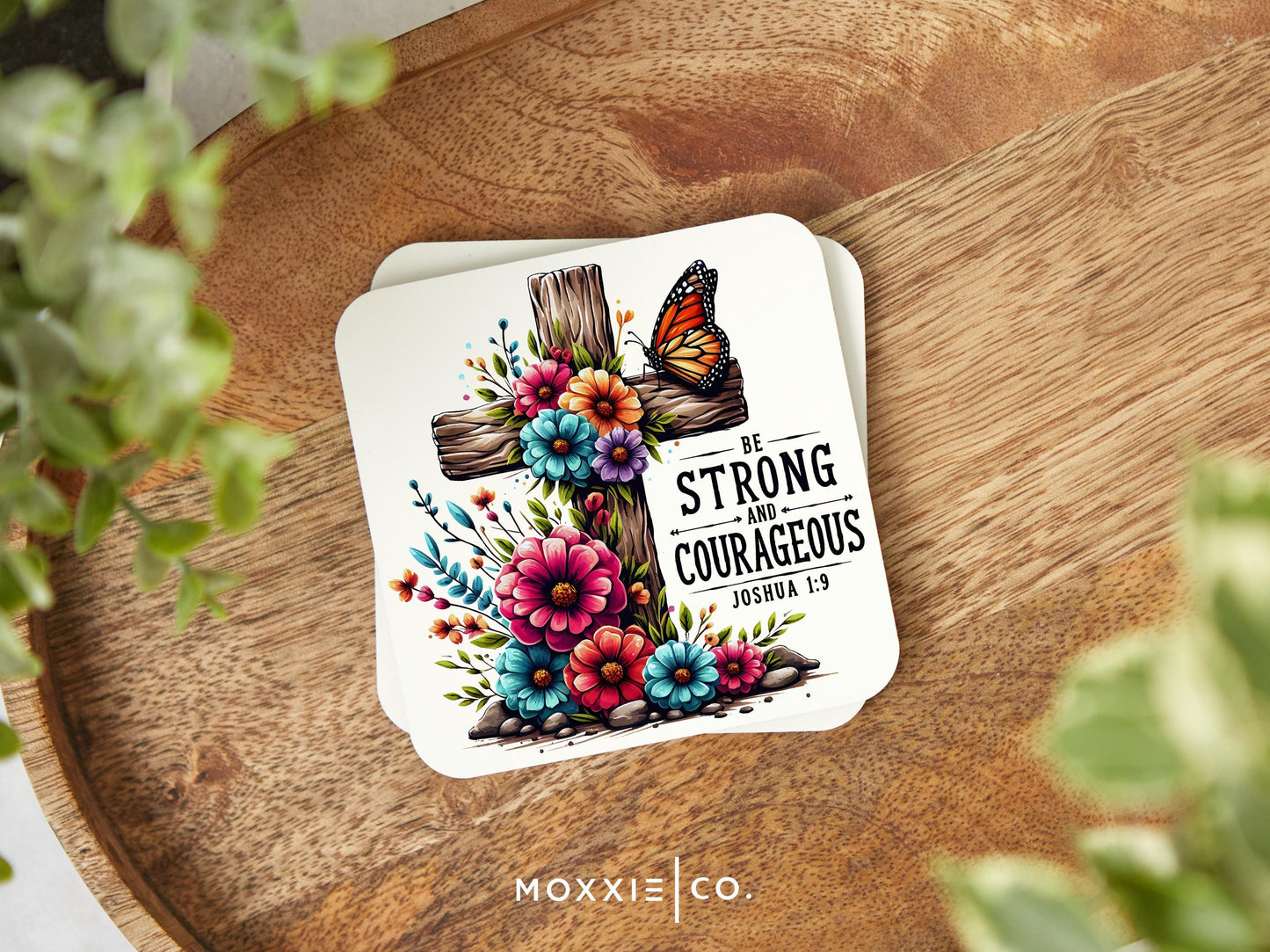 Be Strong And Courageous Joshua 1:9 Bible Verse Quote Motivational Magnet | Inspirational Gift - Moxxie Co.