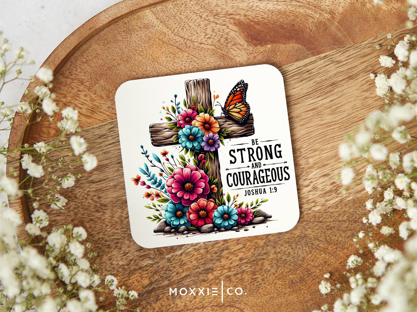 Be Strong And Courageous Joshua 1:9 Bible Verse Quote Motivational Magnet | Inspirational Gift - Moxxie Co.