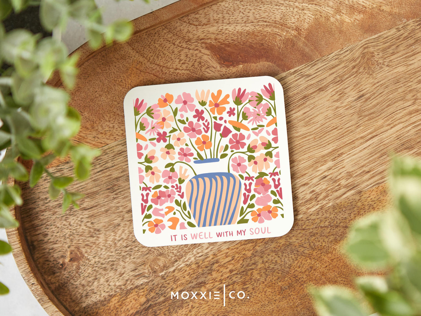 It Is Well With My Soul Floral Bible Verse Quote Motivational Magnet | Inspirational Gift - Moxxie Co.