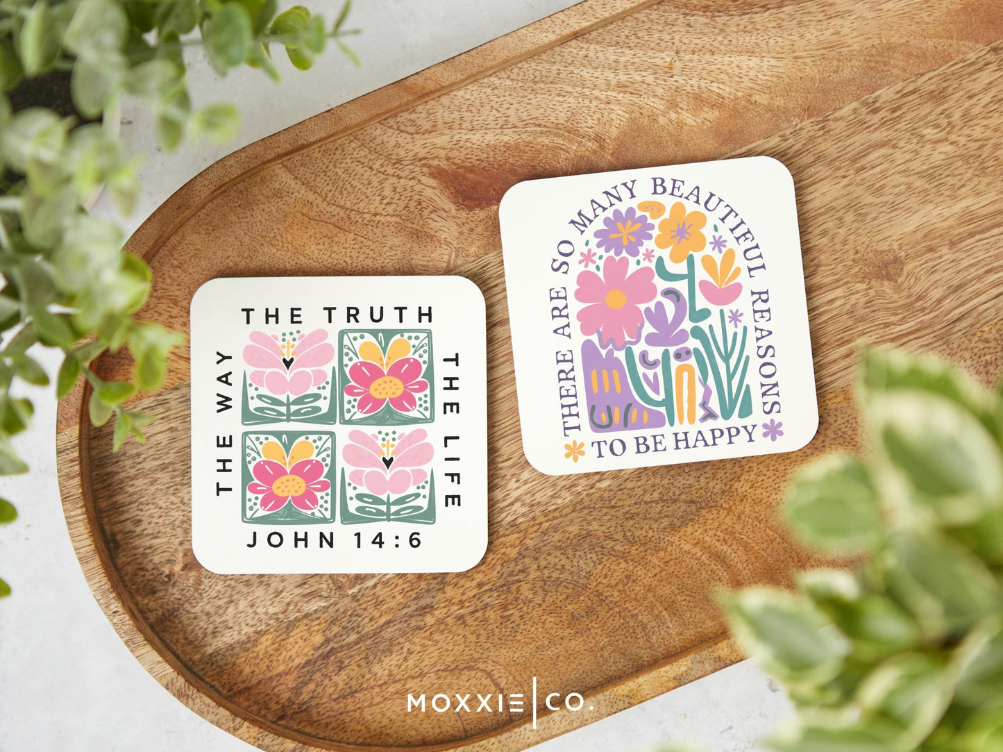 John 14:6  The Way The Truth The Life Floral Pastel Bible Verse Christian Quote Motivational Magnet | Inspirational Gift - Moxxie Co.
