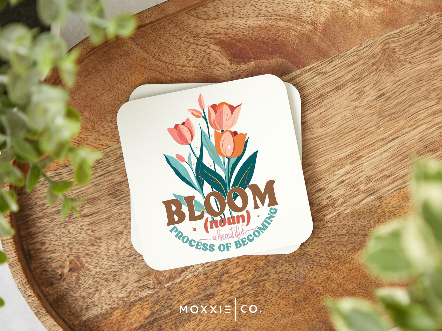 Bloom: A Beautiful Process of Becoming Floral Pastel Bible Verse Christian Quote Motivational Magnet | Inspirational Gift - Moxxie Co.