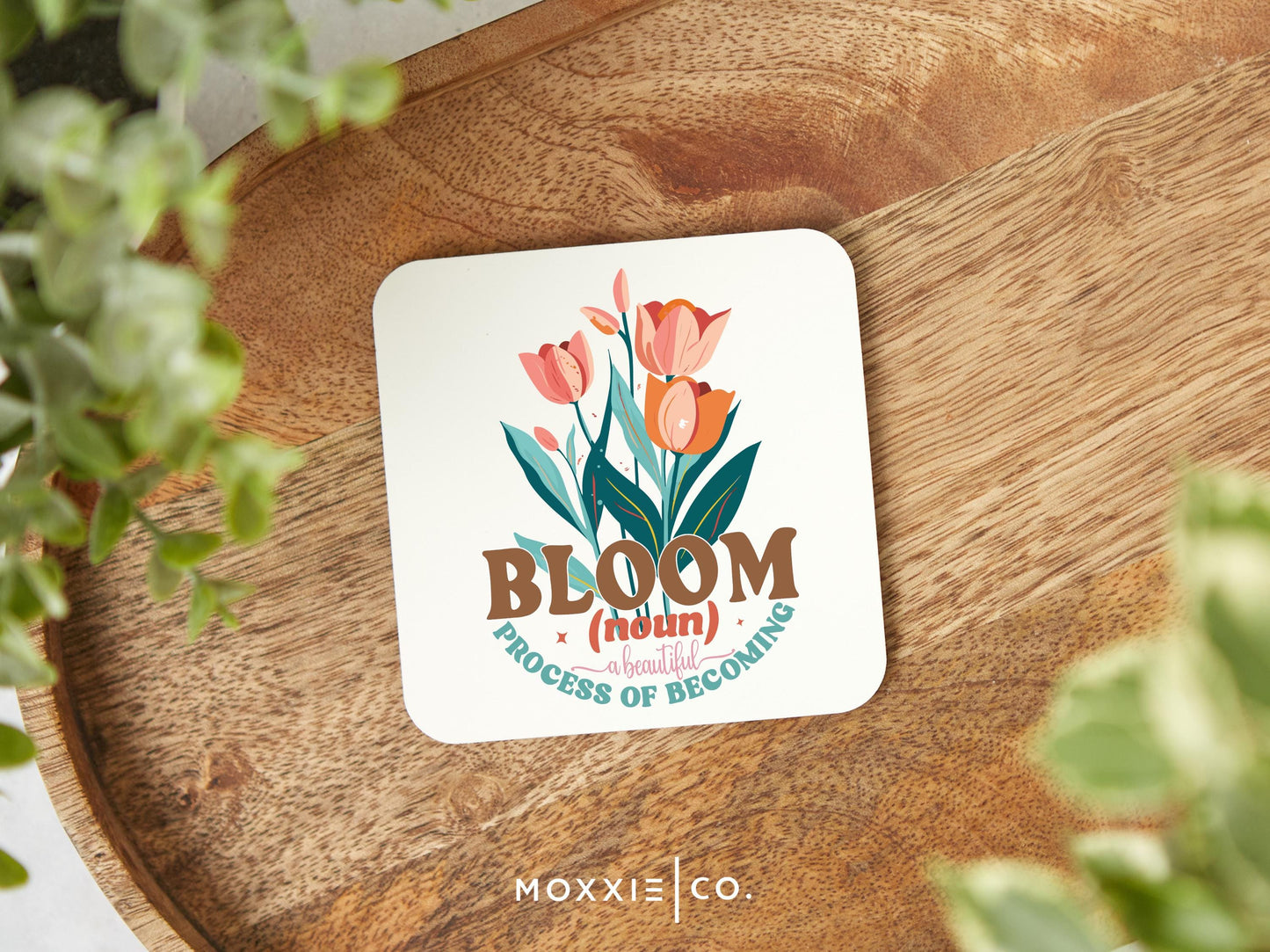 Bloom: A Beautiful Process of Becoming Floral Pastel Bible Verse Christian Quote Motivational Magnet | Inspirational Gift - Moxxie Co.