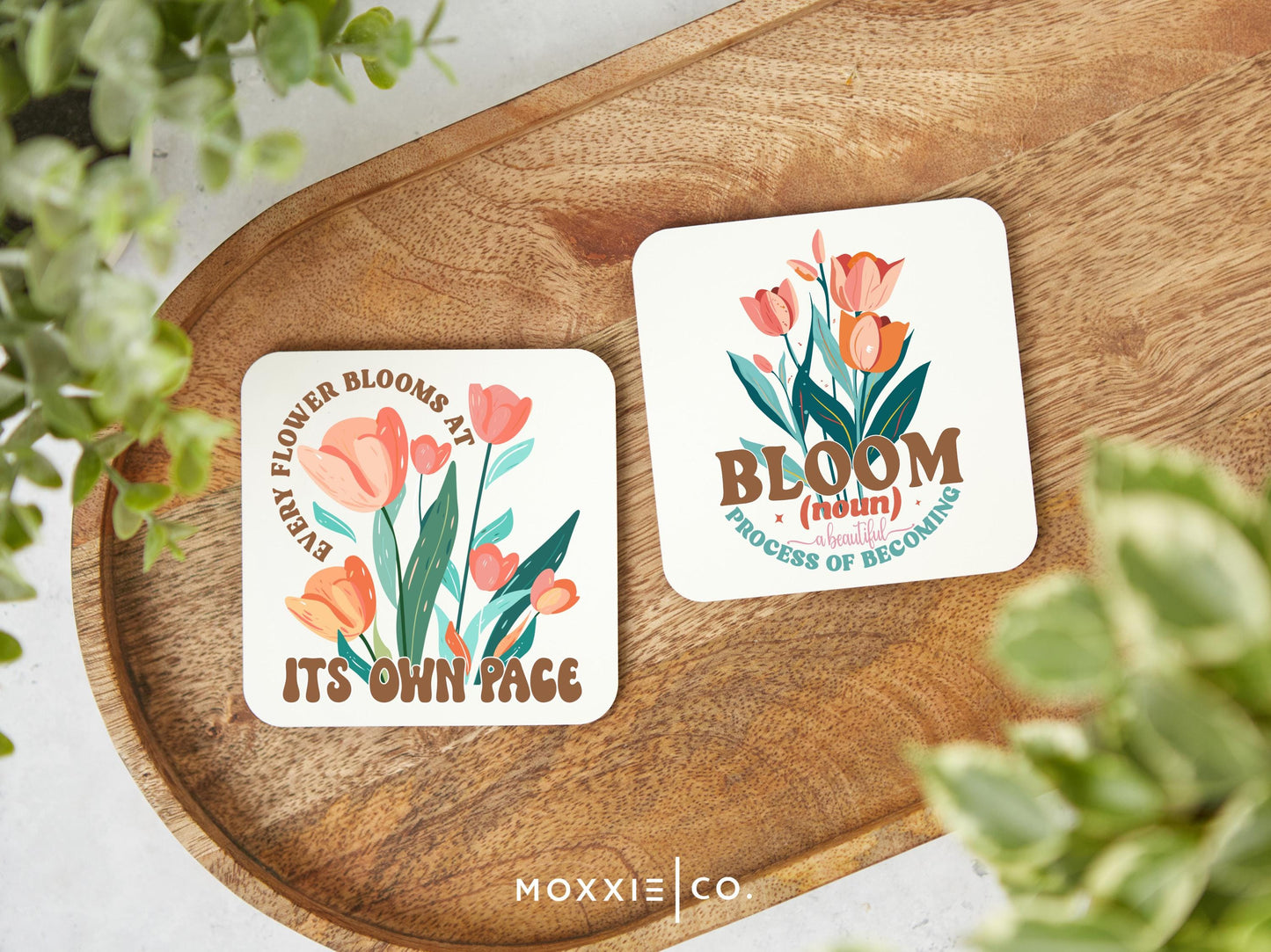 Every Flower Blooms at it's Own Pace Floral Bible Verse Christian Quote Motivational Magnet | Inspirational Gift - Moxxie Co.