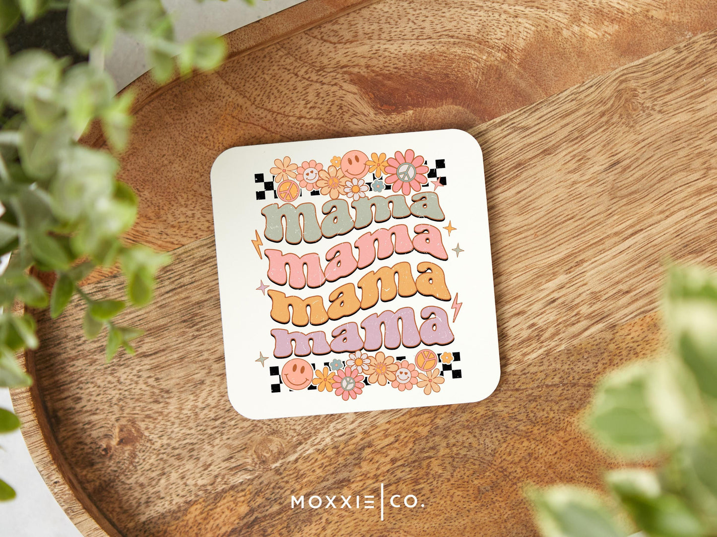 Retro Vintage Mama Floral Flower Power Mother's Day Gift Motivational Magnet | Inspirational Gift - Moxxie Co.