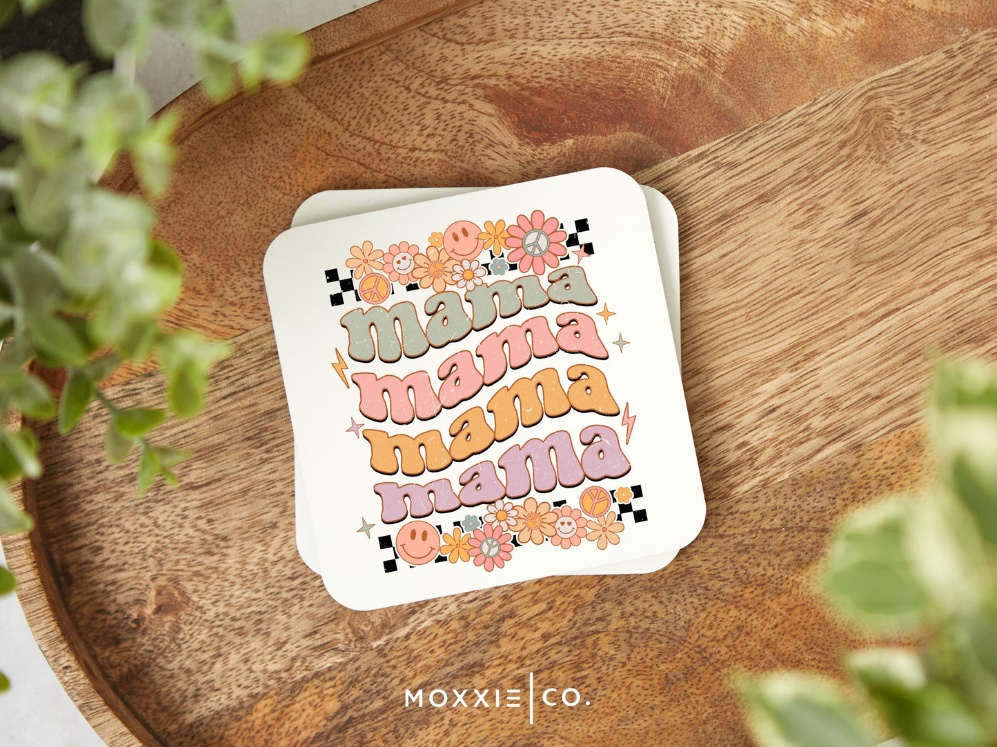 Retro Vintage Mama Floral Flower Power Mother's Day Gift Motivational Magnet | Inspirational Gift - Moxxie Co.