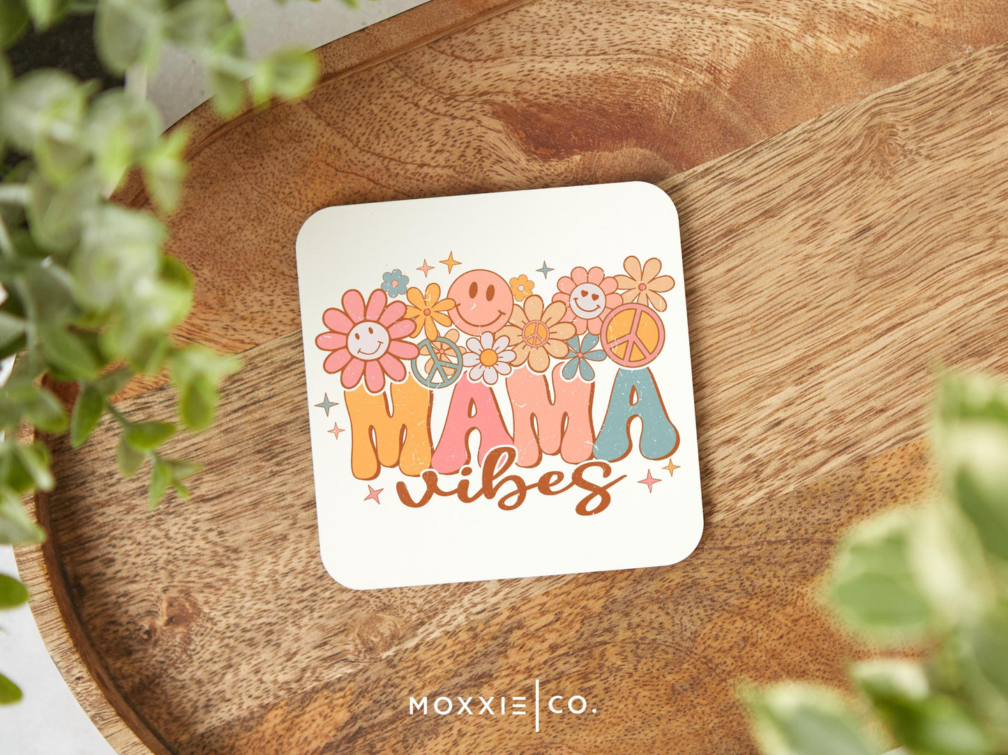 Retro Vintage Mama Vibes Floral Flower Power Mother's Day Gift Motivational Magnet | Inspirational Gift - Moxxie Co.