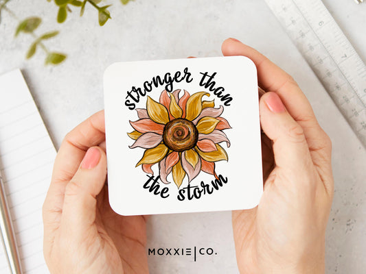 Stronger than the Storm Sunflower Mother's Day Gift Motivational Magnet | Inspirational Gift - Moxxie Co.