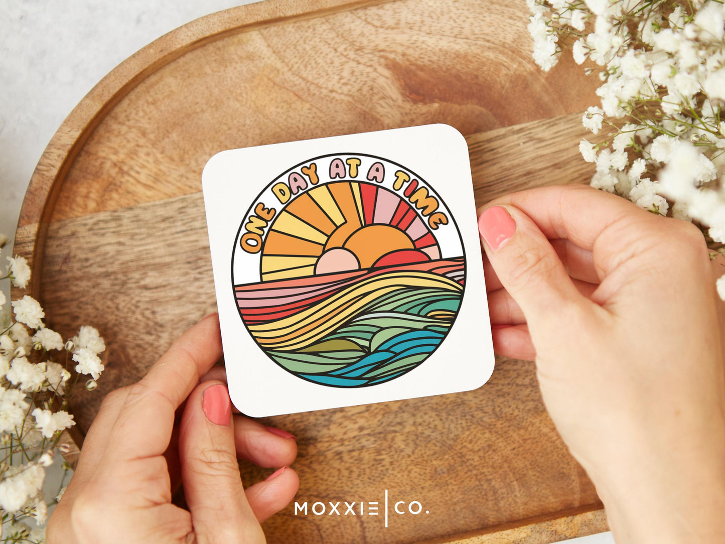 One Day at a Time Motivational Magnet | Inspirational Gift for Hope & Calm - Moxxie Co.