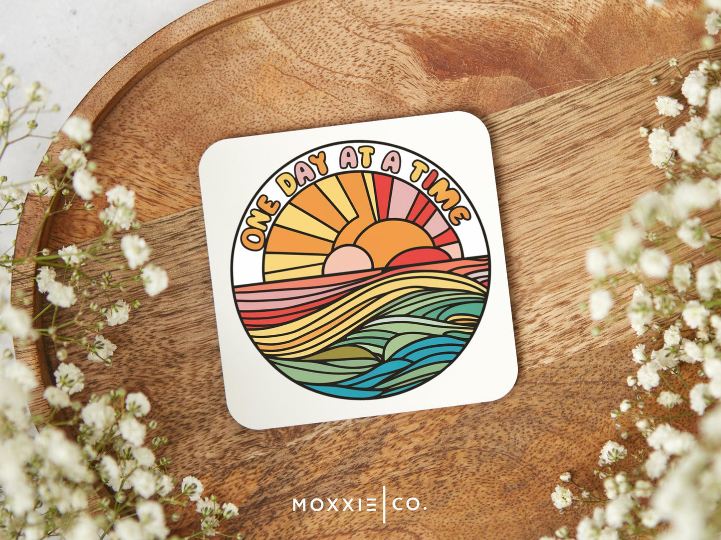 One Day at a Time Motivational Magnet | Inspirational Gift for Hope & Calm - Moxxie Co.