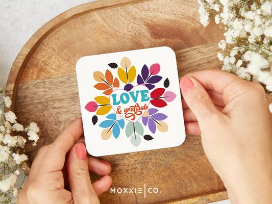 Love & Gratitude Motivational Magnet | Uplifting Gift for Home or Office - Moxxie Co.