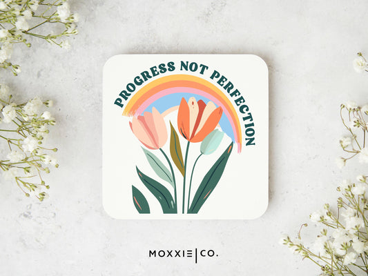 Progress Not Perfection Motivational Magnet | Inspirational Gift - Moxxie Co.